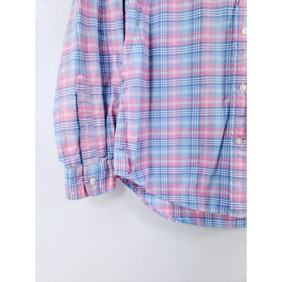Vineyard Vines Vented Harbor Shirt Men's Size Medium Pink Plaid - Picture 4 of 8